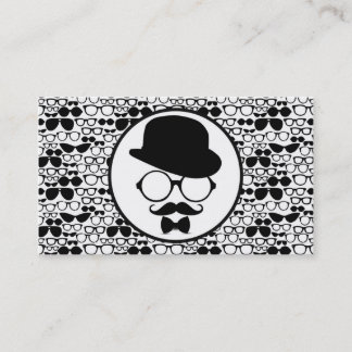 Cool Hipster Surrounded by Eyeglasses Business Card