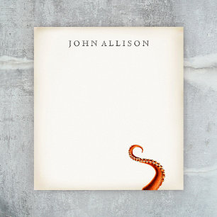 Cool Hipster Vintage Octopus Notepad