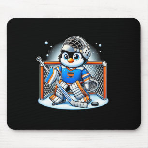 Cool Hockey Goalie Penguin – Funny Winter Sports D Mouse Mat