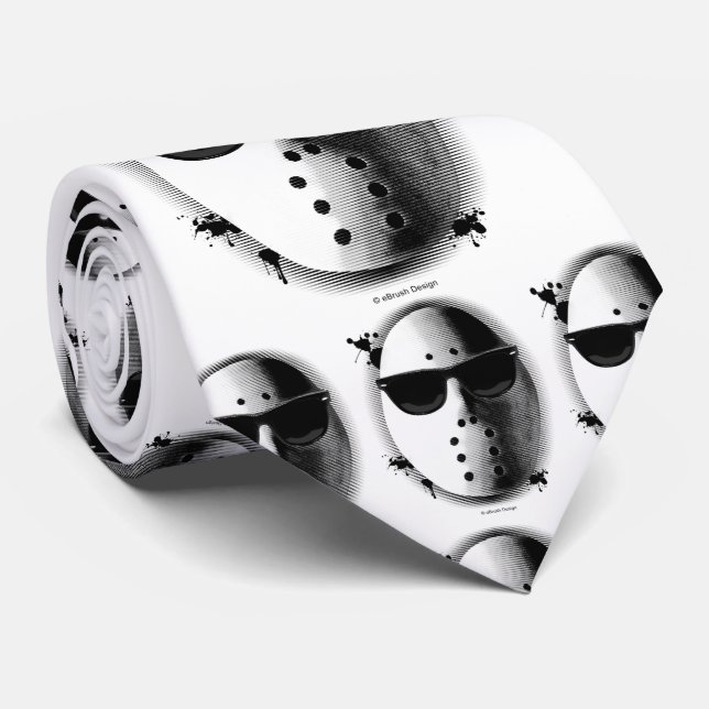 Cool Hockey Goalie Tie (Rolled)