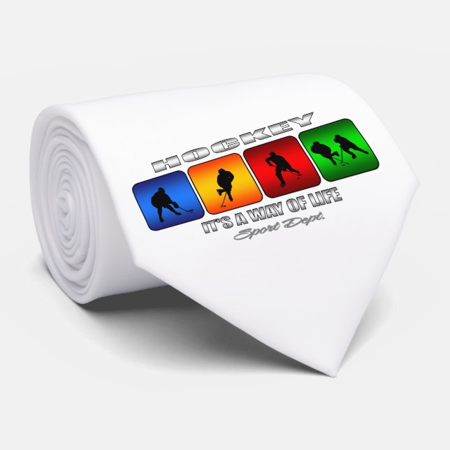 Cool Hockey It Is A Way Of Life Tie (Rolled)