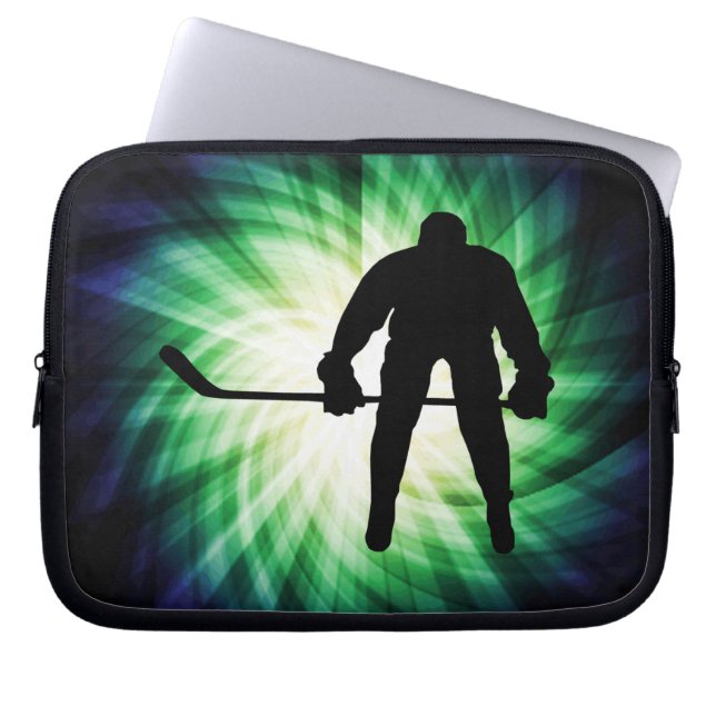Cool Hockey Player Laptop Sleeve (Front)