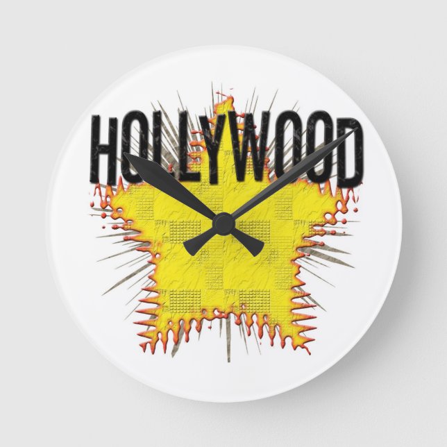 Cool Hollywood Clock! Round Clock (Front)