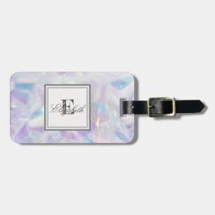 Cool Holographic,Diamond Monogram-Personalised Luggage Tag