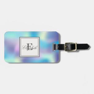 Cool Holographic, Monogram-Personalised Luggage Tag