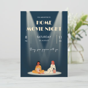 Cool Home Movie Night Dark Flyer Invitation