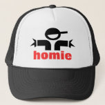 Cool homie logo trucker hat<br><div class="desc">Cool homie logo trucker hat. Personalized cap.</div>
