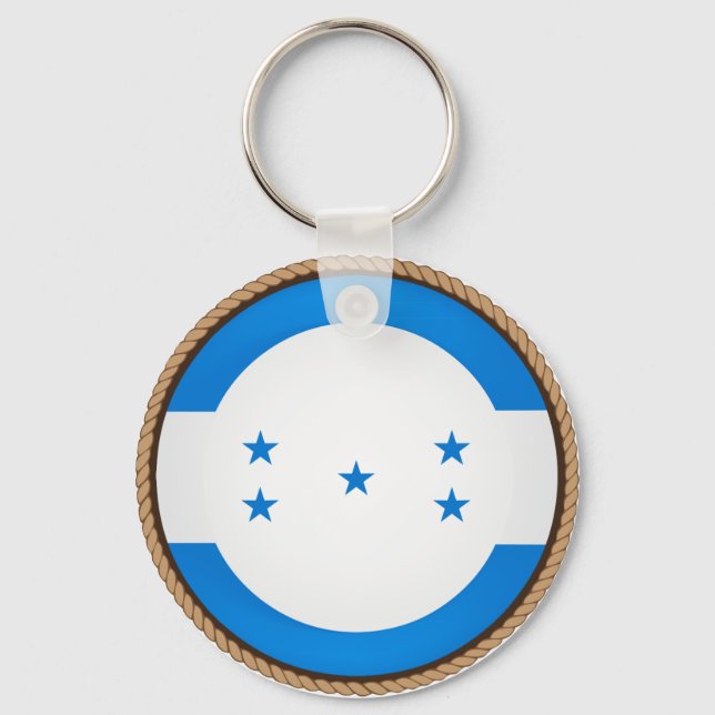 Cool Honduras Flag Seal Key Ring (Front)