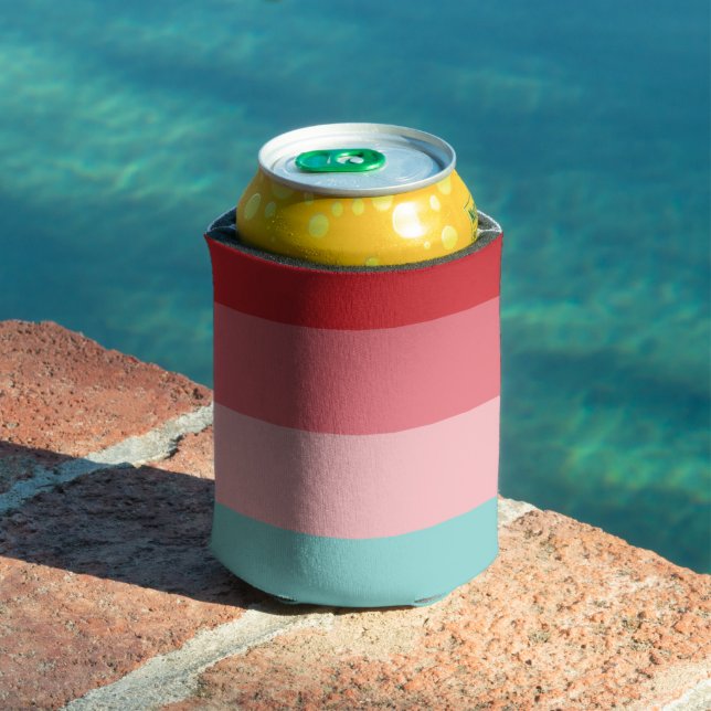Cool Horizontal striped Can Cooler (In Situ Pool)