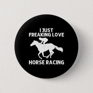 Cool Horse Racing Art For Men Women Horseback Ridi 6 Cm Round Badge