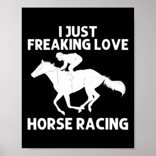 Cool Horse Racing Art For Men Women Horseback Ridi Poster