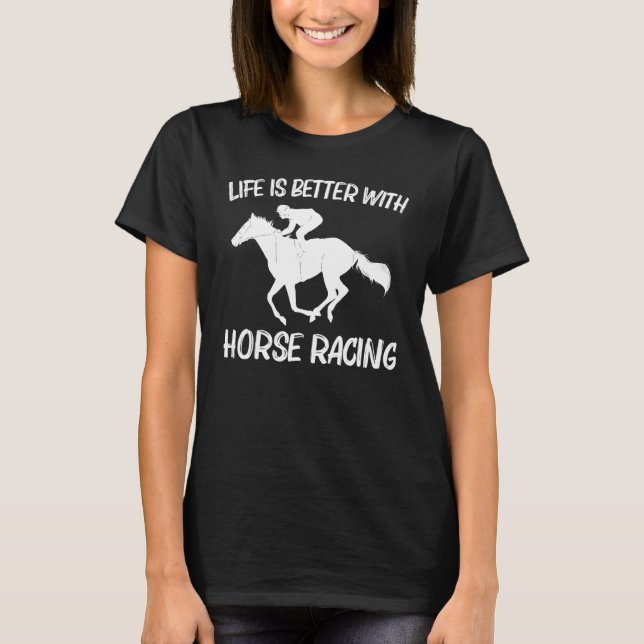 Cool Horse Racing For Men Women Horseback Riding J T-Shirt (Front)