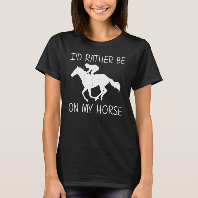 Cool Horse Racing For Men Women Horseback Riding J T-Shirt (Front)