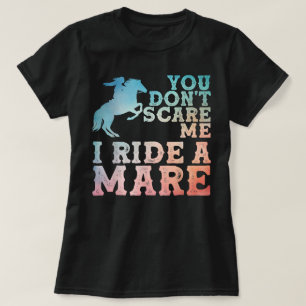 Cool Horse Riding Art Women Girls Equestrian T-Shirt