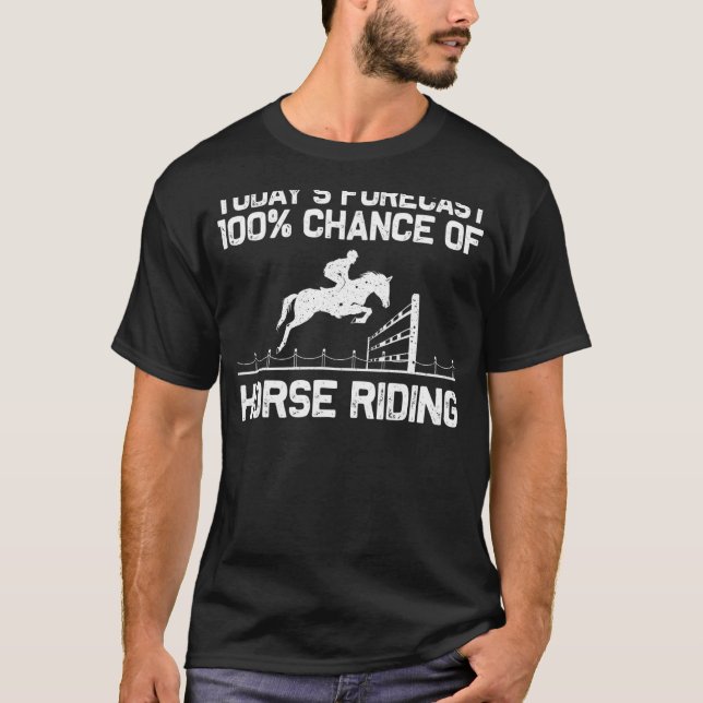 Cool Horse Riding For Men Women Horseback Equestri T-Shirt (Front)