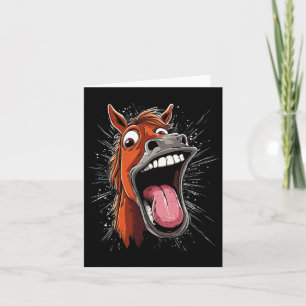 Cool Horse Showing Tongue Horses Riding On Horseba Card