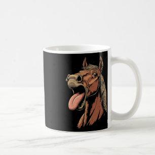 Cool Horse Showing Tongue Horses Riding On Horseba Coffee Mug