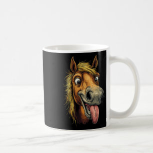 Cool Horse Showing Tongue Horses Riding On Horseba Coffee Mug