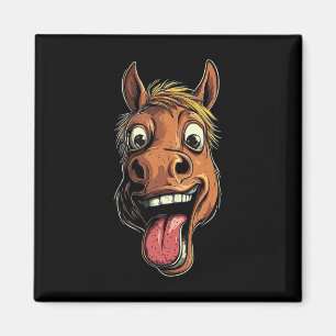 Cool Horse Showing Tongue Horses Riding On Horseba Magnet