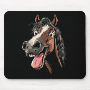 Cool Horse Showing Tongue Horses Riding On Horseba Mouse Mat