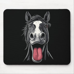 Cool Horse Showing Tongue Horses Riding On Horseck Mouse Mat