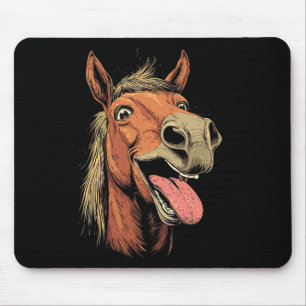 Cool Horse Showing Tongue Horses Riding On Horseck Mouse Mat