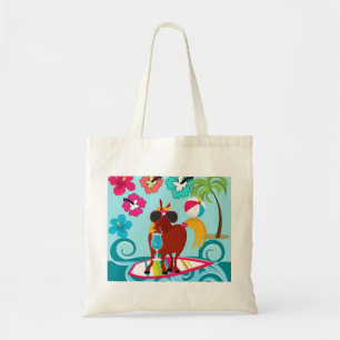 Cool Horse Surfer Dude Summer Fun Beach Party Tote Bag