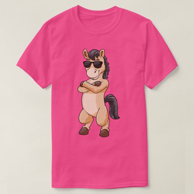 Cool horse with sunglasses T-Shirt (Design Front)