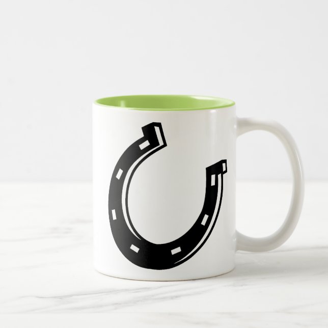 Cool Horseshoe Two-Tone Coffee Mug (Right)