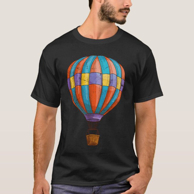 Cool Hot Air Balloon Fun Ballooning Matching Famil T-Shirt (Front)