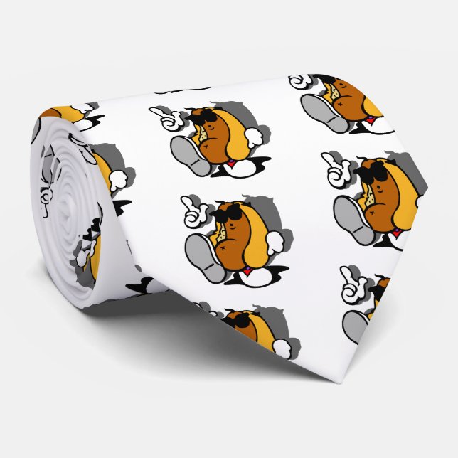 Cool Hot Dog Dancer Tie (Rolled)