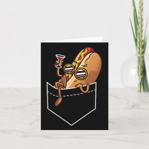 Cool Hot Dog Design For Men Women Kids Dish Hot Do Card