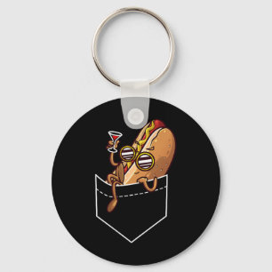 Cool Hot Dog Design For Men Women Kids Dish Hot Do Key Ring