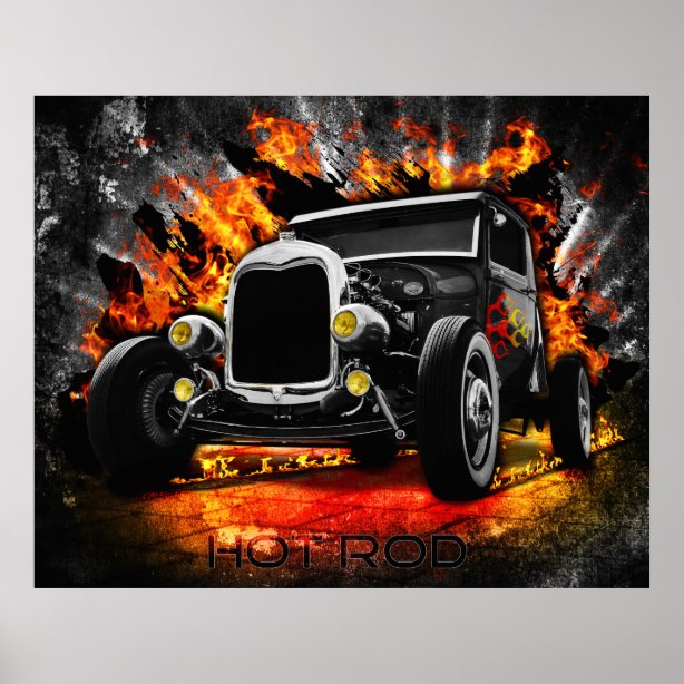 Hot Rod Posters & Prints | Zazzle UK