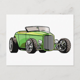 Cool Hot Rod Roadster Postcard