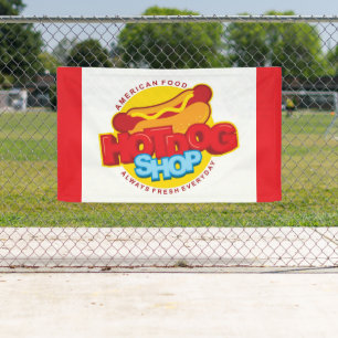 cool hotdog shop word art banner