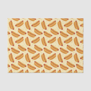 cool hotdog tiled party tissue paper