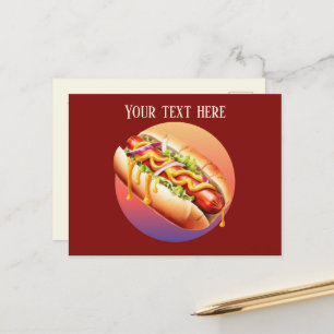 Cool hotdog vendors add message postcard