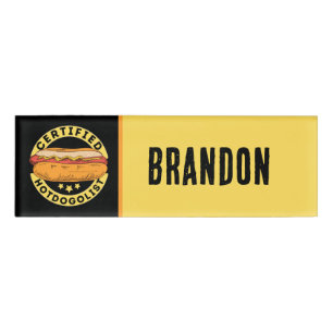 Cool Hotdog vendors or Business Name Tag