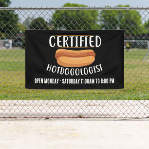 Cool Hotdog vendors or Business sign add text