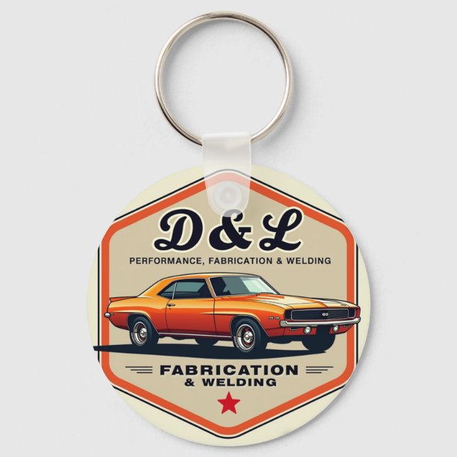 Cool Hotrod Key Fob (Front)