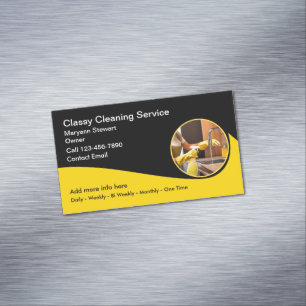 Cool House Cleaning Services Design Magnetic Business Card