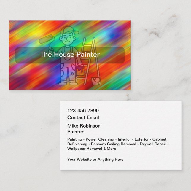 Cool House Painter Business Cards (Front/Back)