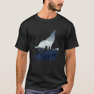 Cool Howling Wolf Art For Men Women Kids Wolves Wo T-Shirt