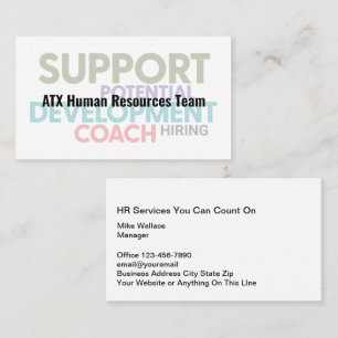 Cool Human Resources Theme Business Cards