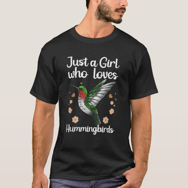 Cool Hummingbird For Women Girl Tropical Bird Watc T-Shirt (Front)