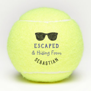 Cool Humour Escaped & Hiding Funny Personalised  Tennis Balls