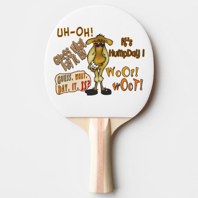 Cool Humpday Camel with Shades Ping Pong Paddle (Front)