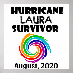 Cool Hurricane Laura Survivor Art Poster