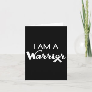 Cool I Am A Warrior Ribbon Breast Childhood Cancer Card